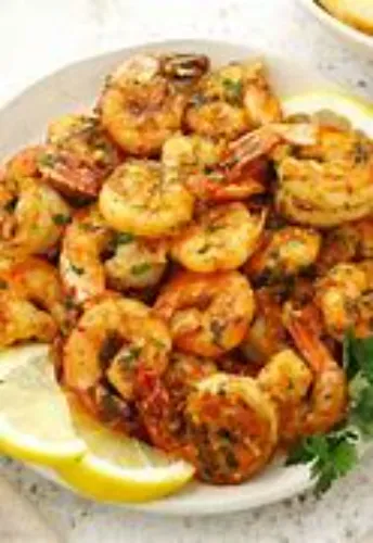 Garlic butter prawns